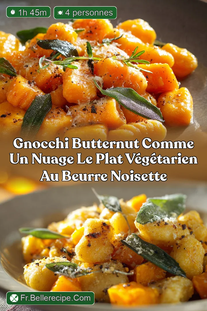 Gnocchi Butternut comme un nuage le plat v&eacute;g&eacute;tarien au beurre noisette
