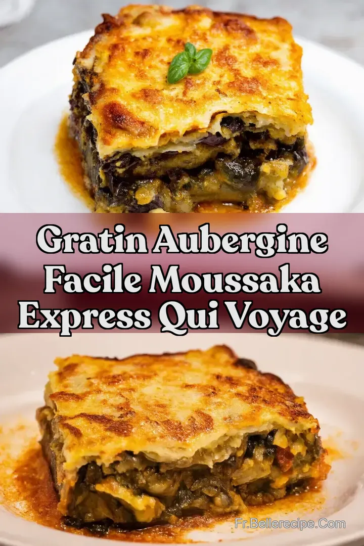 Gratin Aubergine Facile Moussaka Express qui Voyage