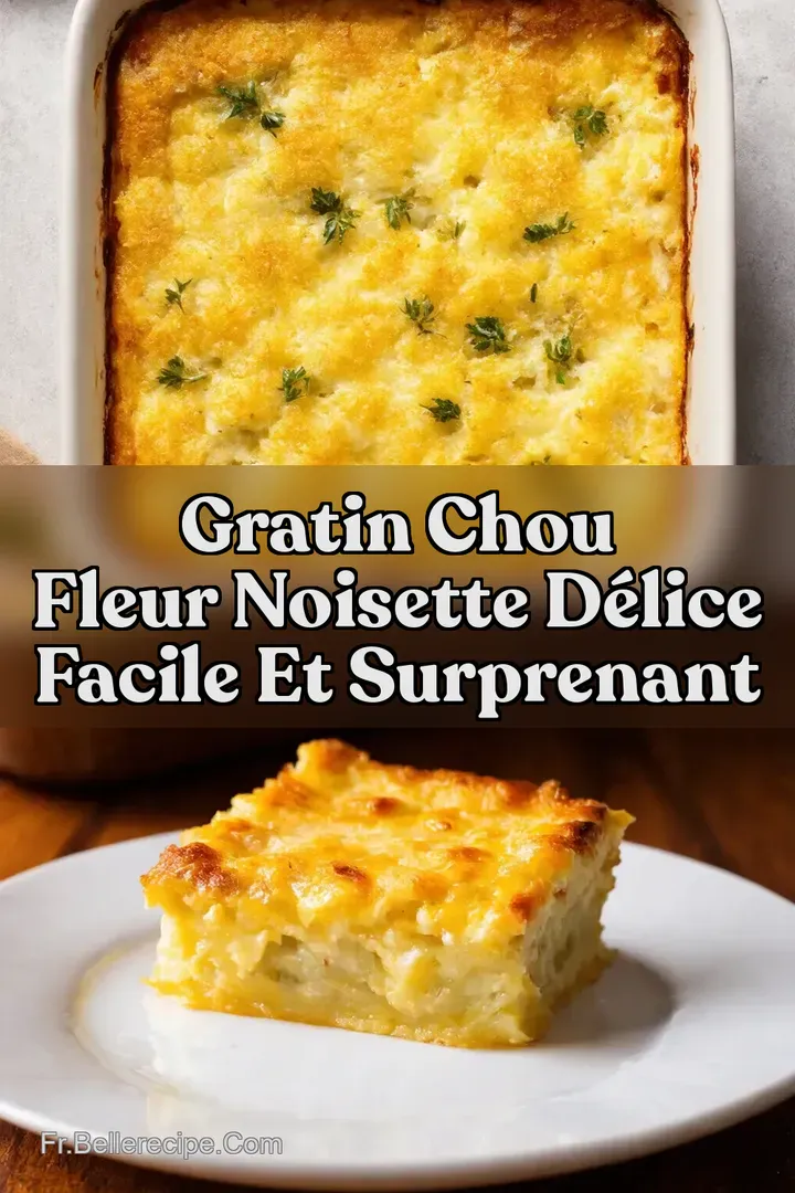 Gratin Chou Fleur Noisette D&eacute;lice Facile et Surprenant