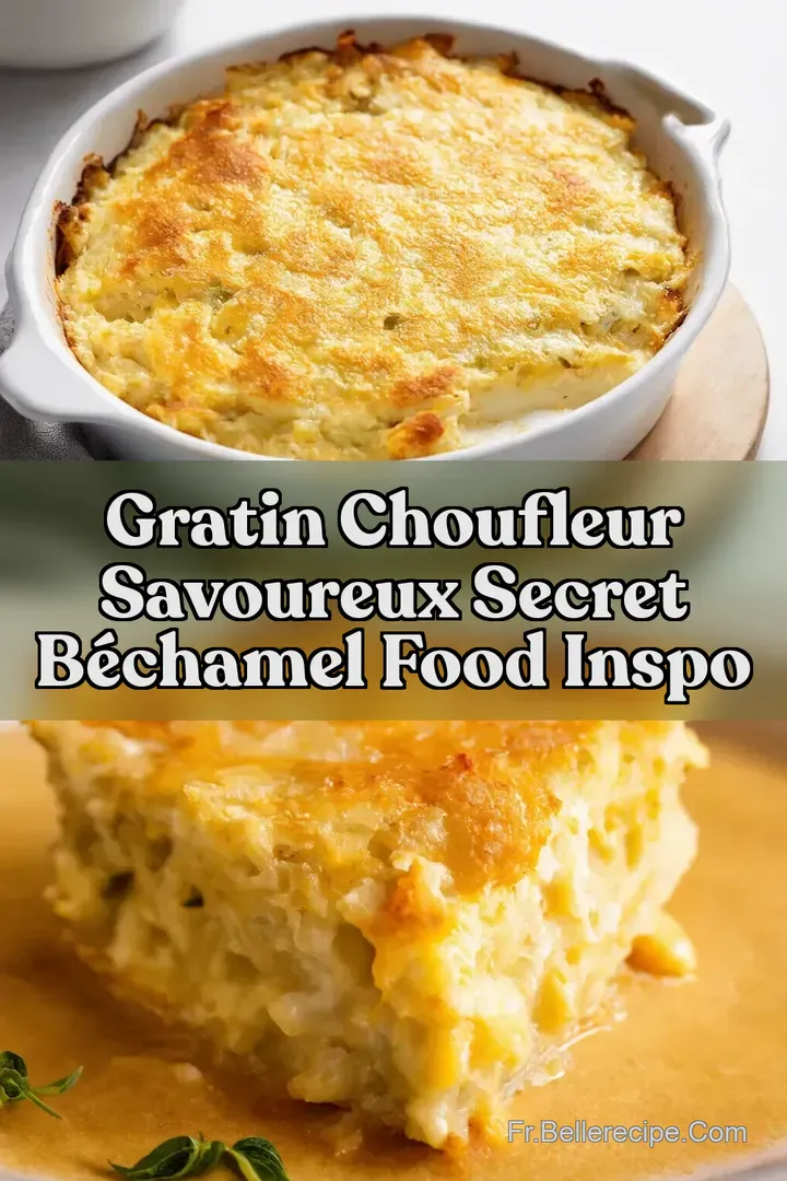 Gratin ChouFleur Savoureux Secret B&eacute;chamel Food Inspo