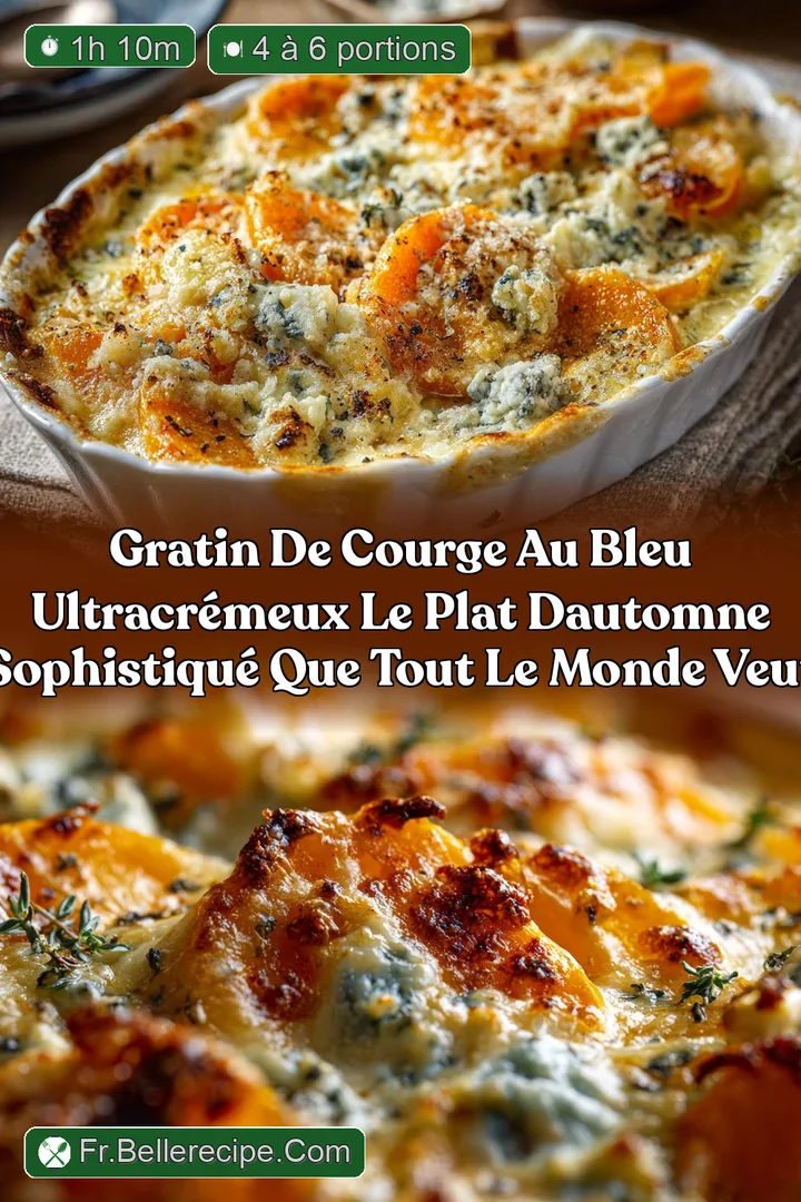 Gratin de courge au bleu ultracr&eacute;meux Le plat dautomne sophistiqu&eacute; que tout le monde veut