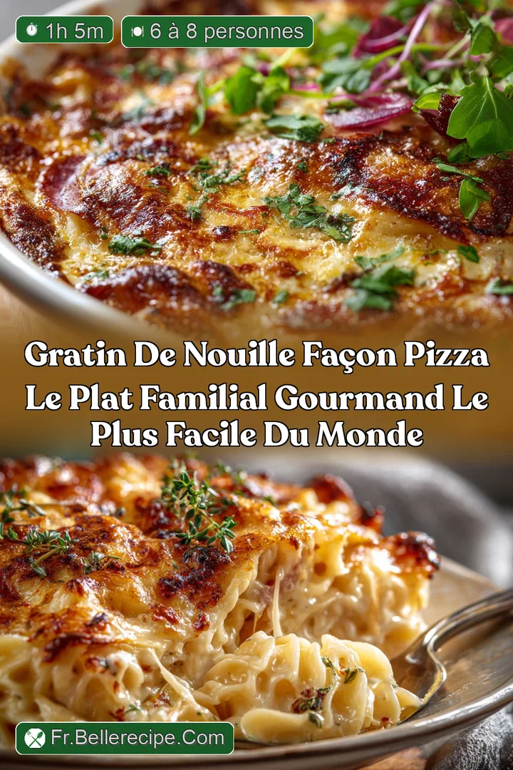Gratin de nouille fa&ccedil;on pizza Le plat familial gourmand le plus facile du monde