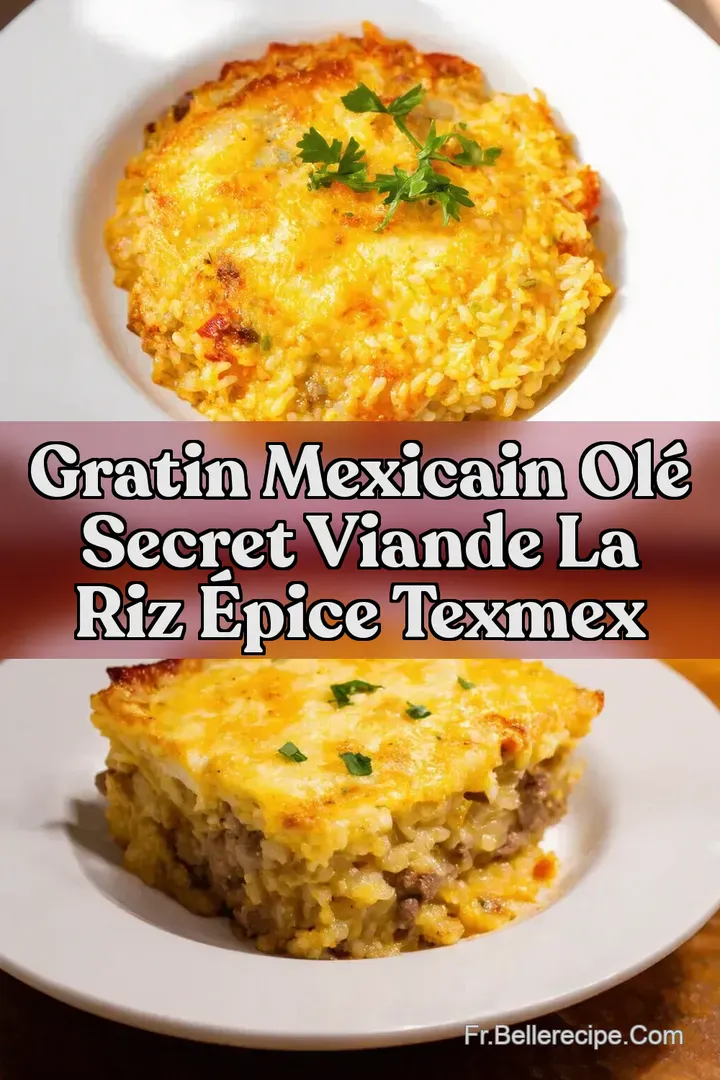 Gratin Mexicain Ol&eacute; Secret Viande la Riz &Eacute;pice TexMex
