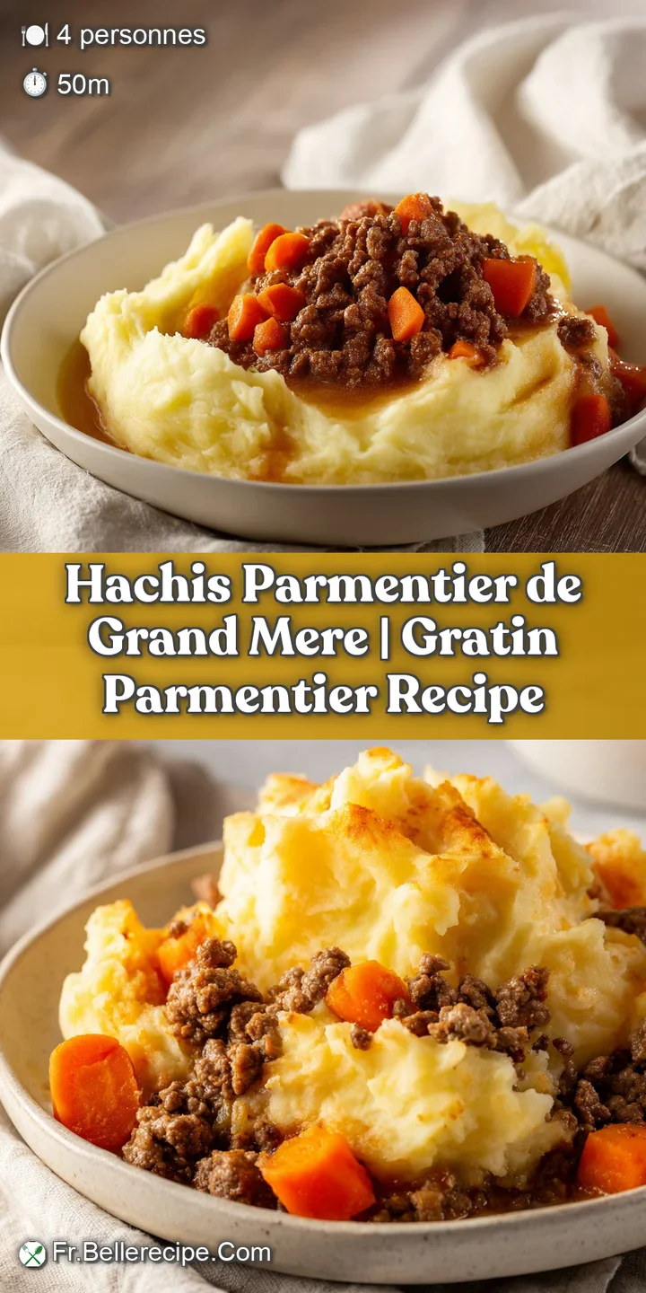 Gros plan sur la texture cr&eacute;meuse de la pur&eacute;e gratin&eacute;e, r&eacute;v&eacute;lant le c&oelig;ur de viande brune et fumante en dessous.