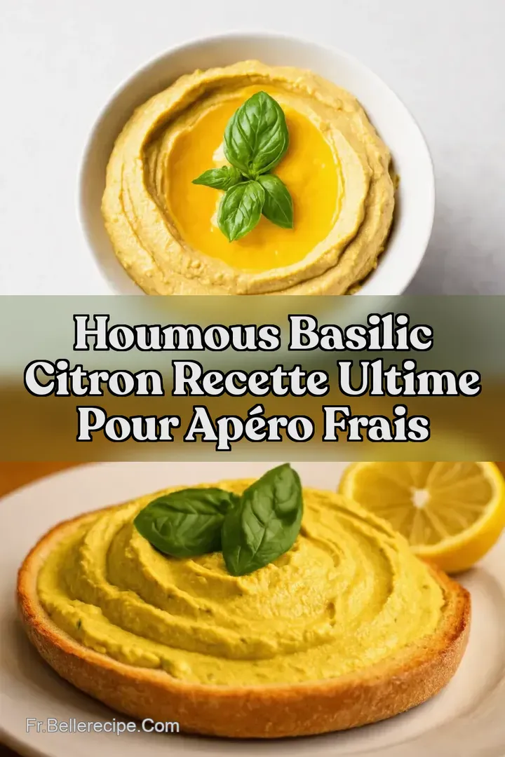 Houmous Basilic Citron Recette Ultime Pour Ap&eacute;ro Frais
