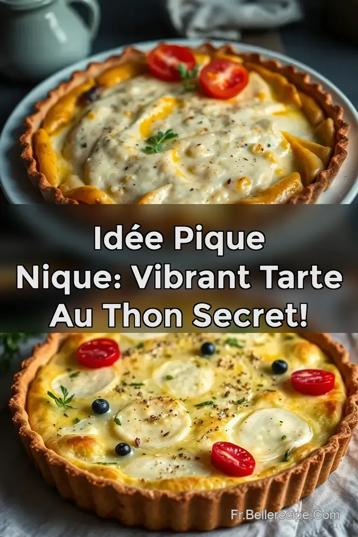 Id&eacute;e Pique Nique: Vibrant Tarte au Thon Secret!
