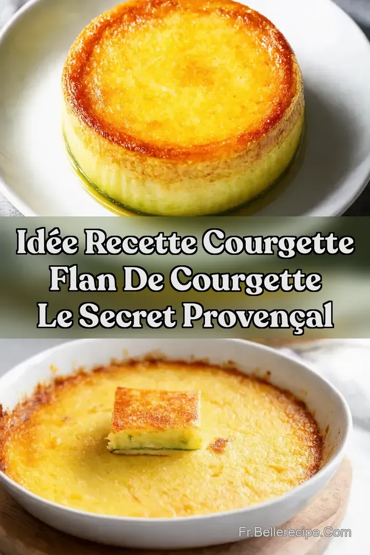Id&eacute;e recette courgette Flan de Courgette le Secret Proven&ccedil;al