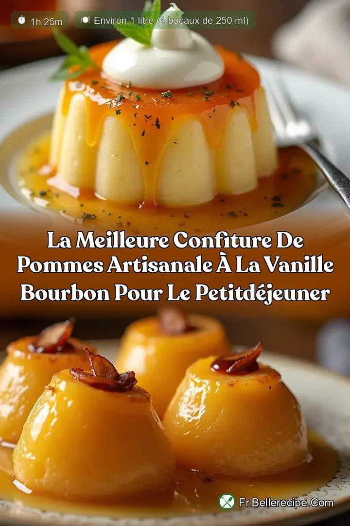 La Meilleure Confiture de Pommes Artisanale &agrave; la Vanille Bourbon pour le PetitD&eacute;jeuner