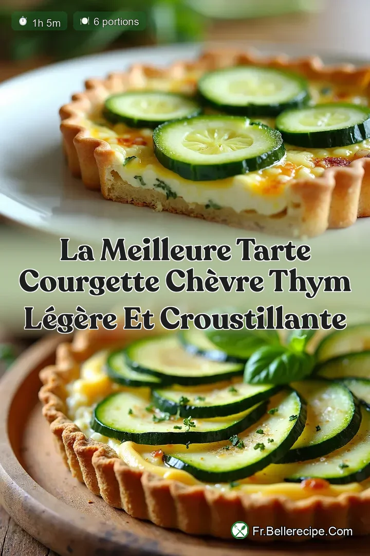 La Meilleure Tarte Courgette Ch&egrave;vre Thym L&eacute;g&egrave;re et Croustillante