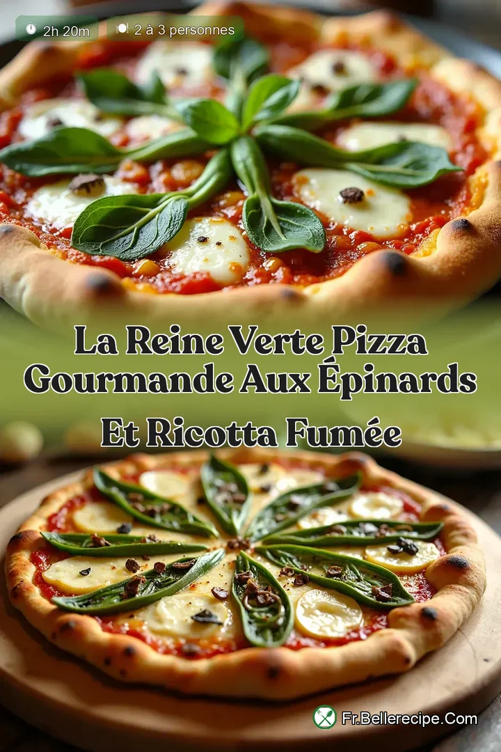 La Reine Verte Pizza Gourmande aux &Eacute;pinards et Ricotta Fum&eacute;e