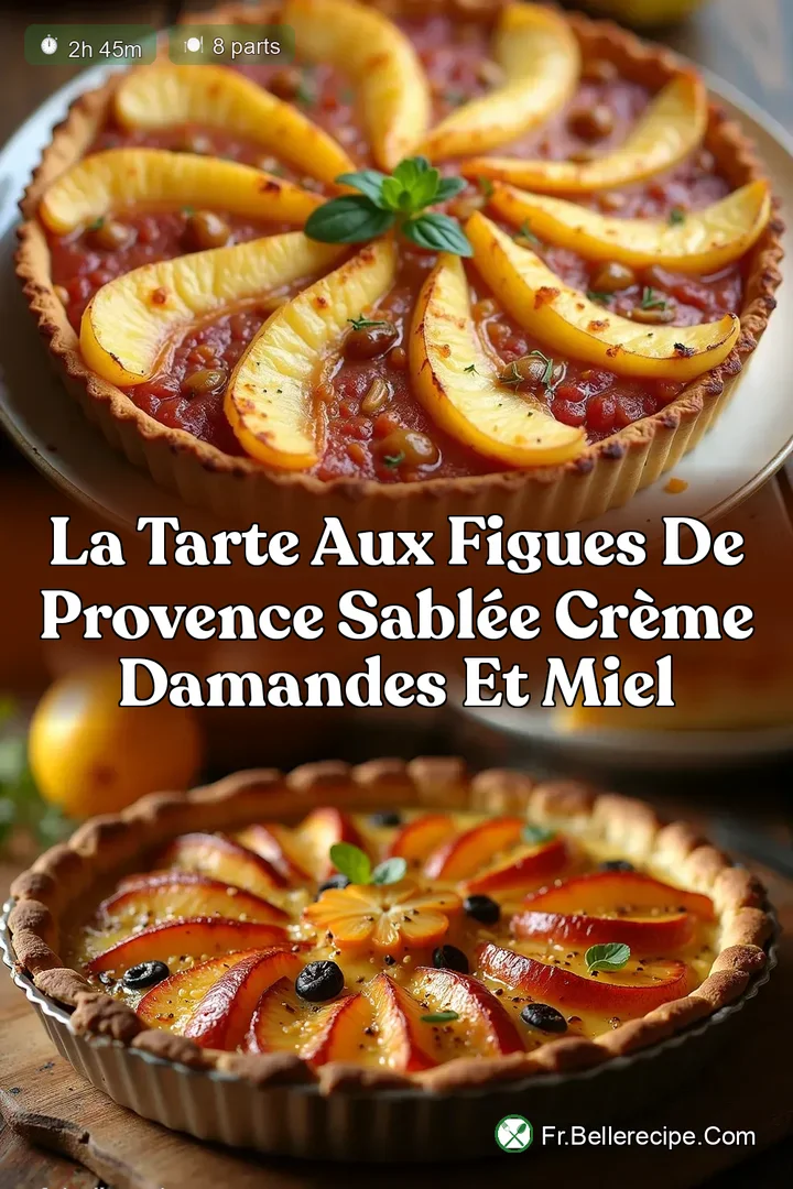 La Tarte aux Figues de Provence Sabl&eacute;e Cr&egrave;me dAmandes et Miel