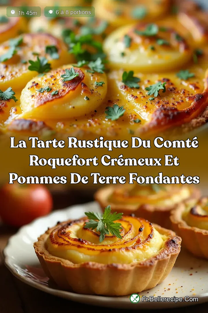 La Tarte Rustique du Comt&eacute; Roquefort Cr&eacute;meux et Pommes de Terre Fondantes