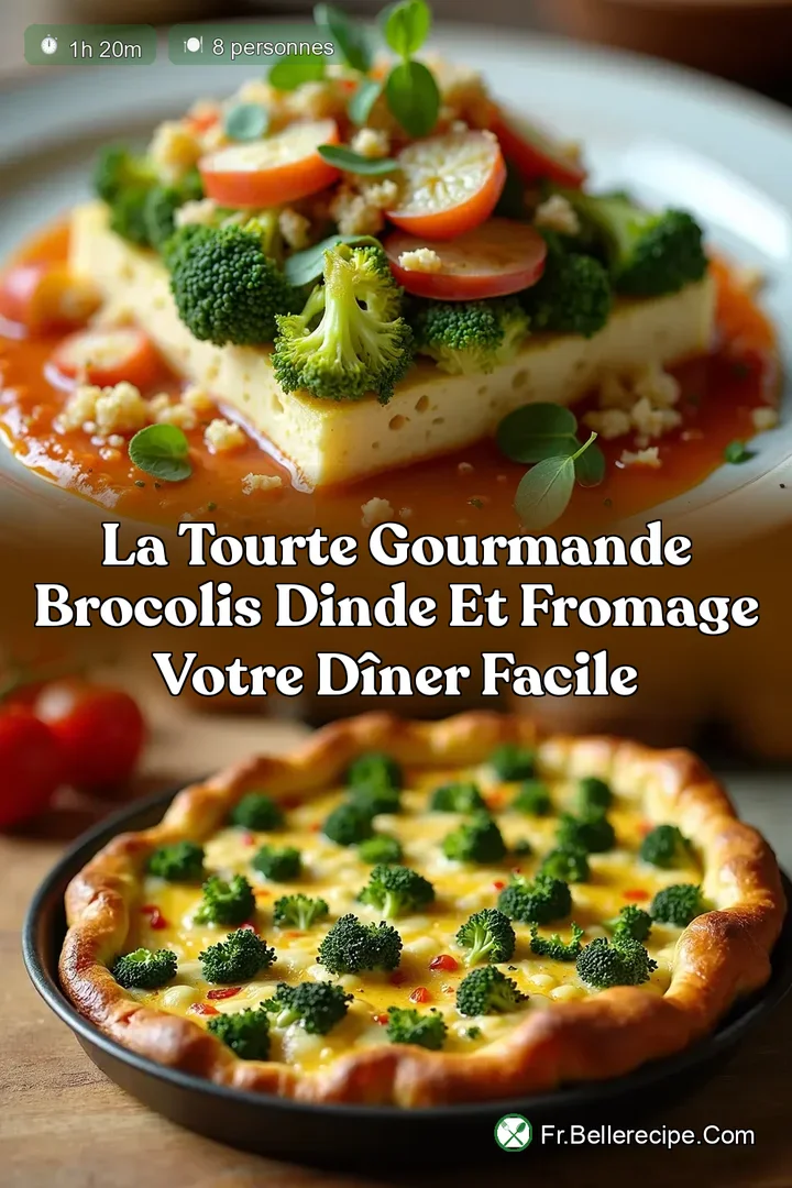 La Tourte Gourmande Brocolis Dinde et Fromage Votre D&icirc;ner Facile