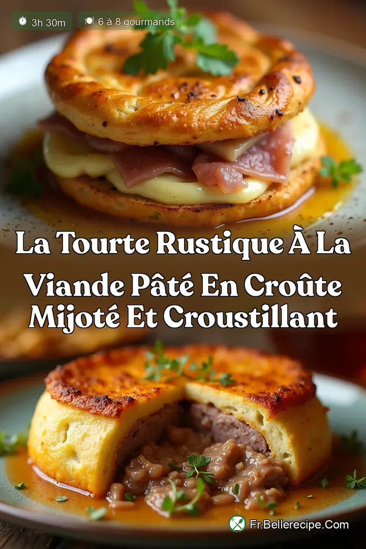 La Tourte Rustique &agrave; la Viande P&acirc;t&eacute; en Cro&ucirc;te Mijot&eacute; et Croustillant