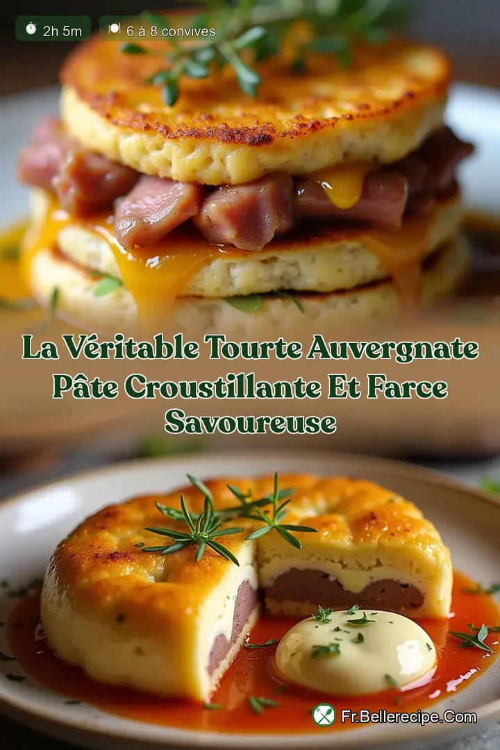 La V&eacute;ritable Tourte Auvergnate P&acirc;te Croustillante et Farce Savoureuse