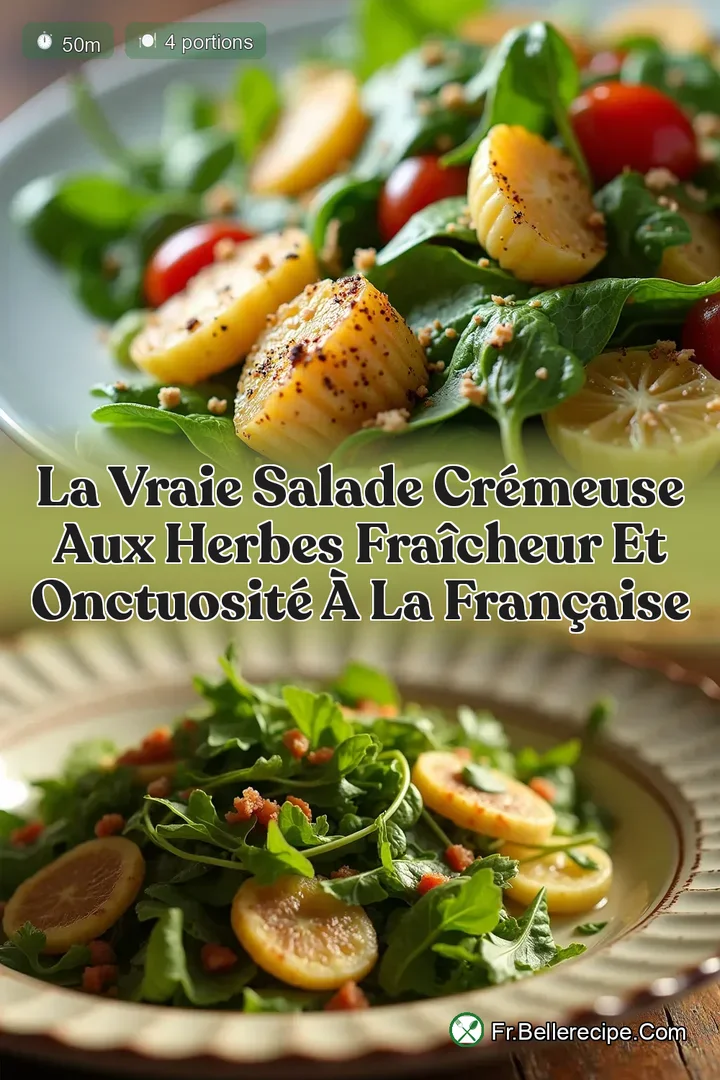 La Vraie Salade Cr&eacute;meuse aux Herbes Fra&icirc;cheur et Onctuosit&eacute; &agrave; la Fran&ccedil;aise