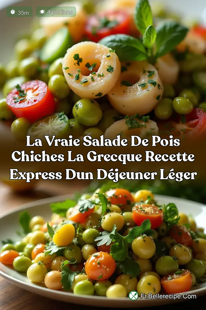 La Vraie Salade de Pois Chiches la Grecque Recette Express dun D&eacute;jeuner L&eacute;ger