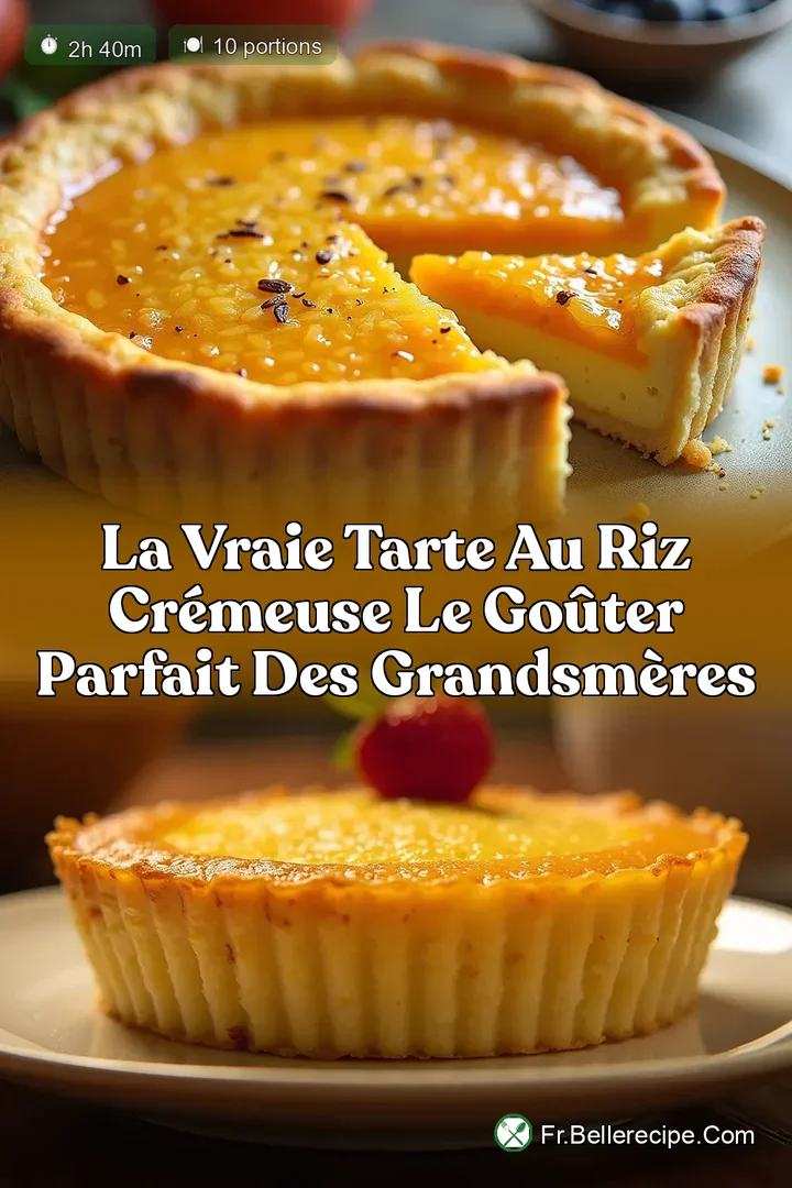 La Vraie Tarte au Riz Cr&eacute;meuse Le Go&ucirc;ter Parfait des GrandsM&egrave;res