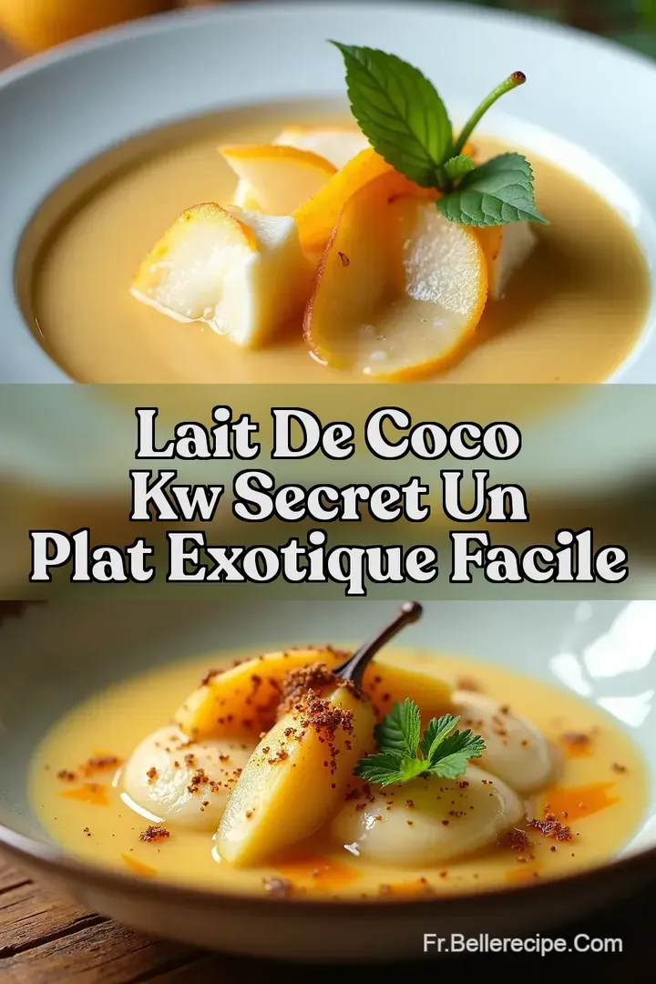 Lait de Coco kw Secret Un Plat Exotique Facile