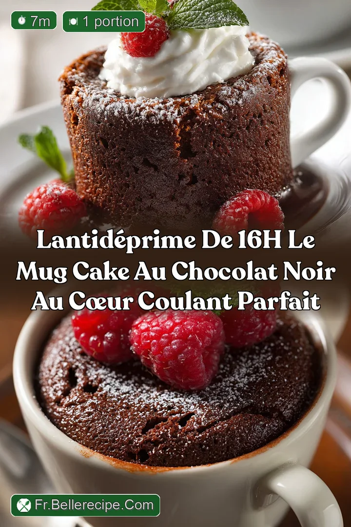 Lantid&eacute;prime de 16h Le Mug cake au chocolat noir au c&oelig;ur coulant parfait