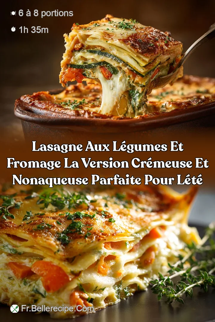Lasagne aux l&eacute;gumes et fromage la version cr&eacute;meuse et nonaqueuse parfaite pour l&eacute;t&eacute;