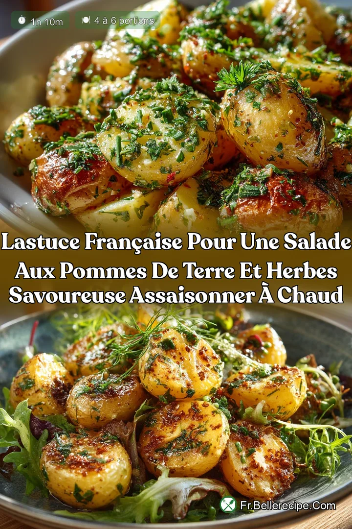 Lastuce fran&ccedil;aise pour une Salade aux Pommes de Terre et Herbes savoureuse assaisonner &agrave; chaud