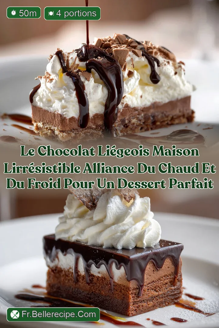 Le Chocolat Li&eacute;geois maison Lirr&eacute;sistible alliance du chaud et du froid pour un dessert parfait