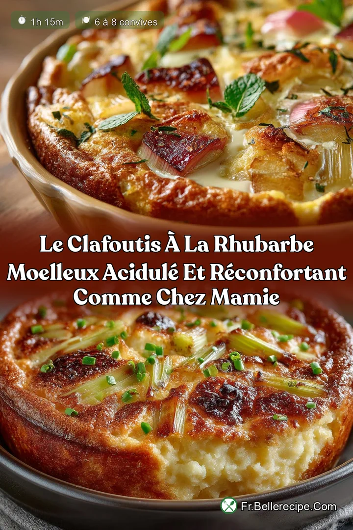 Le Clafoutis &agrave; la Rhubarbe Moelleux Acidul&eacute; et R&eacute;confortant comme chez Mamie