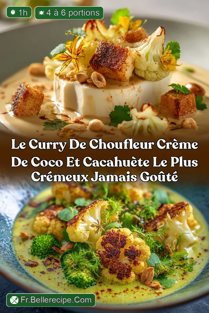 Le Curry de choufleur cr&egrave;me de coco et cacahu&egrave;te le plus cr&eacute;meux jamais go&ucirc;t&eacute;