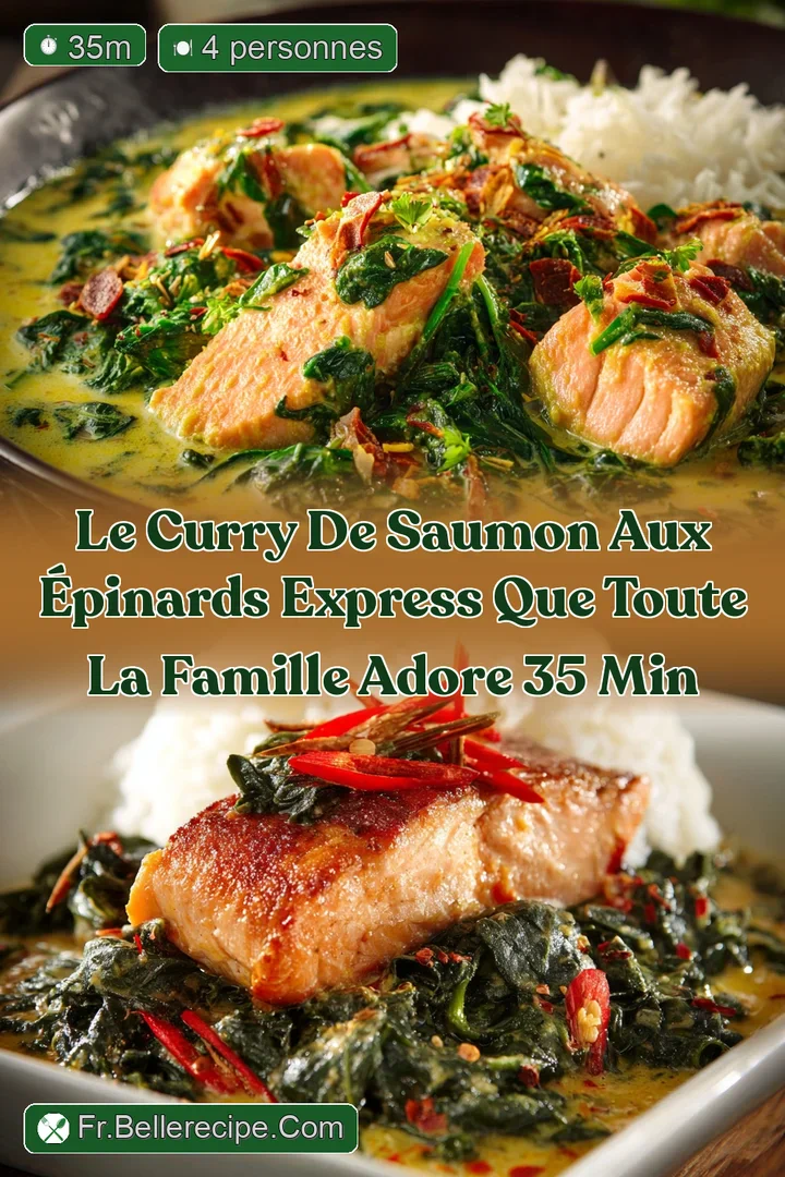 Le Curry de saumon aux &eacute;pinards express que toute la famille adore 35 min