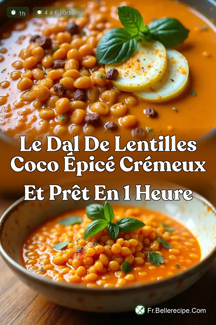 Le Dal de Lentilles Coco &Eacute;pic&eacute; Cr&eacute;meux et Pr&ecirc;t en 1 Heure