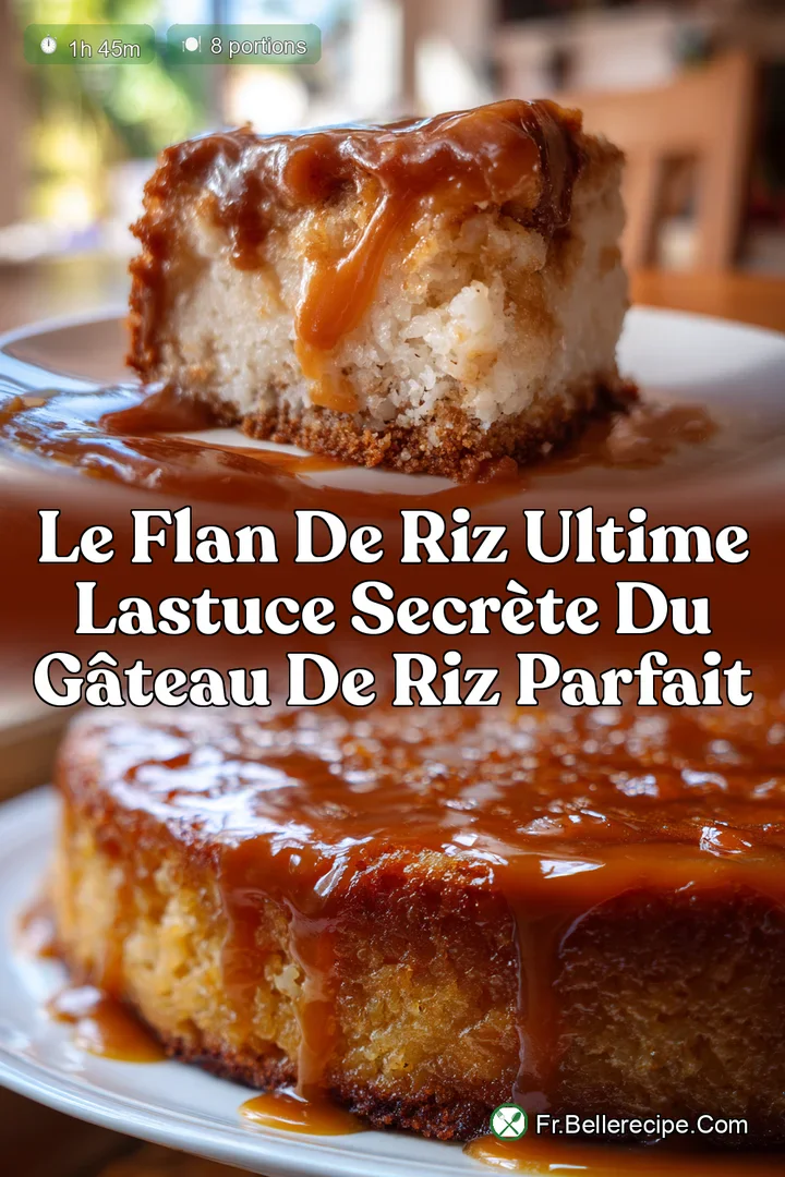 Le Flan de Riz Ultime LAstuce Secr&egrave;te du G&acirc;teau de Riz Parfait