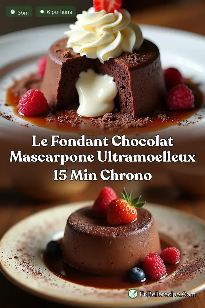 Le Fondant Chocolat Mascarpone UltraMoelleux 15 Min Chrono