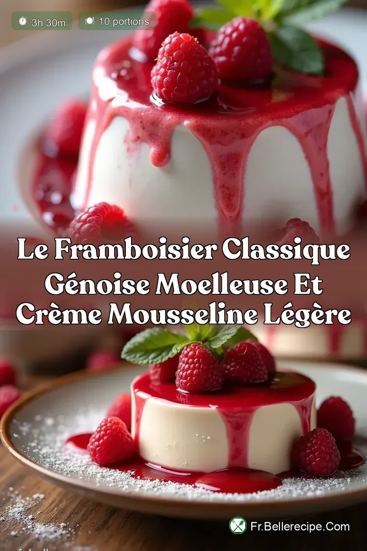 Le Framboisier Classique G&eacute;noise Moelleuse et Cr&egrave;me Mousseline L&eacute;g&egrave;re