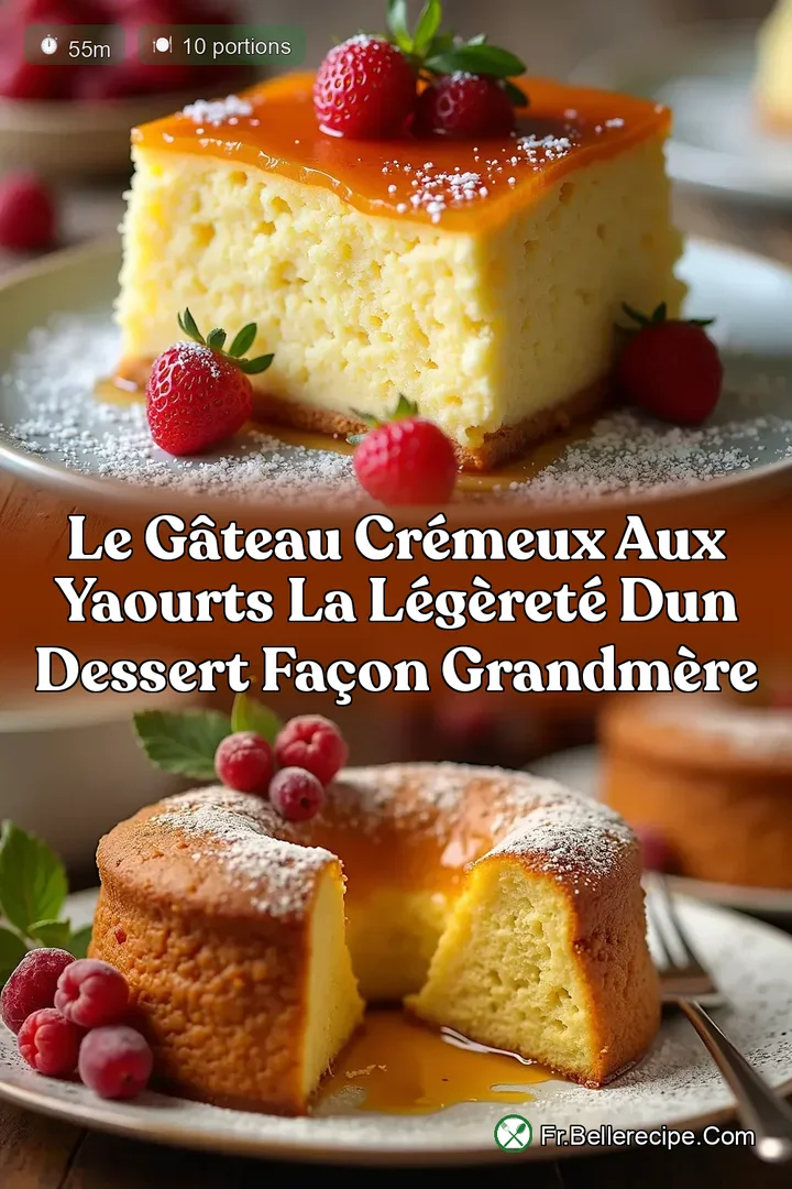 Le G&acirc;teau Cr&eacute;meux aux Yaourts La L&eacute;g&egrave;ret&eacute; dun Dessert Fa&ccedil;on GrandM&egrave;re