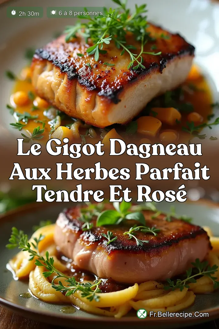 Le Gigot dAgneau aux Herbes Parfait Tendre et Ros&eacute;