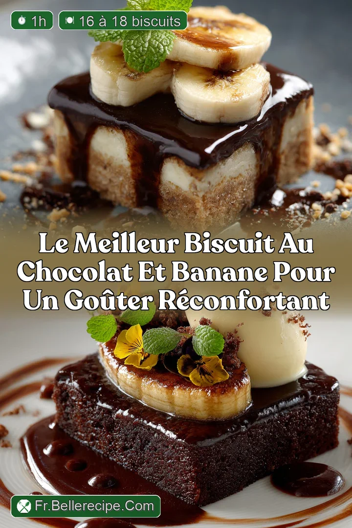 Le meilleur Biscuit au chocolat et banane pour un go&ucirc;ter r&eacute;confortant