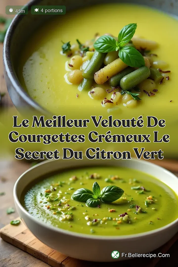 Le Meilleur Velout&eacute; de Courgettes Cr&eacute;meux Le Secret du Citron Vert