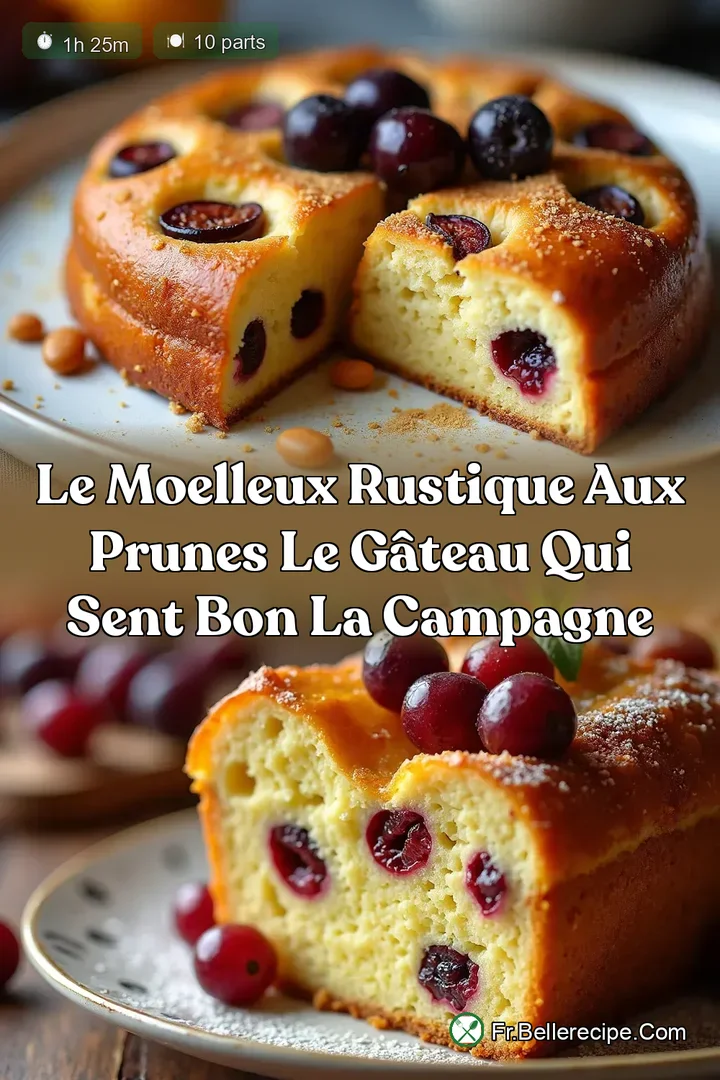 Le Moelleux Rustique aux Prunes Le G&acirc;teau qui sent bon la Campagne