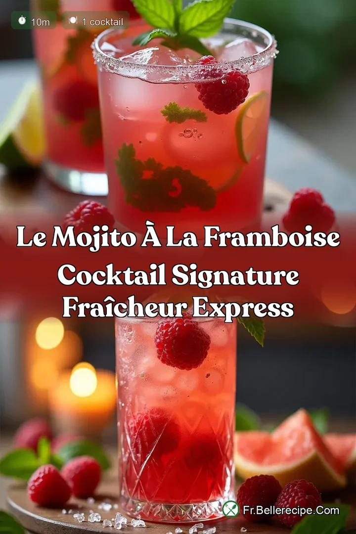 Le Mojito &agrave; la Framboise Cocktail Signature Fra&icirc;cheur Express