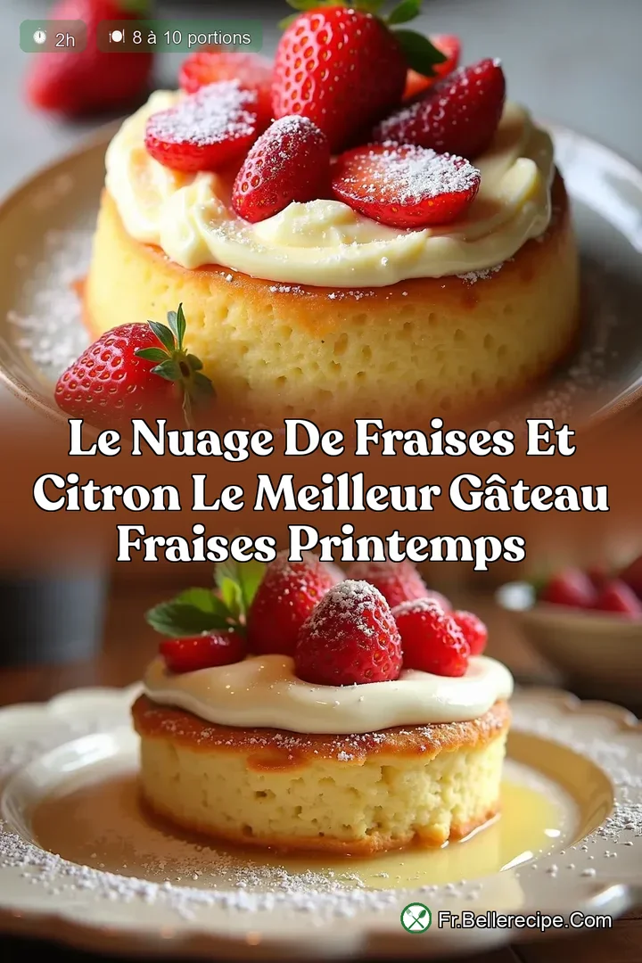 Le Nuage de Fraises et Citron Le Meilleur G&acirc;teau Fraises Printemps