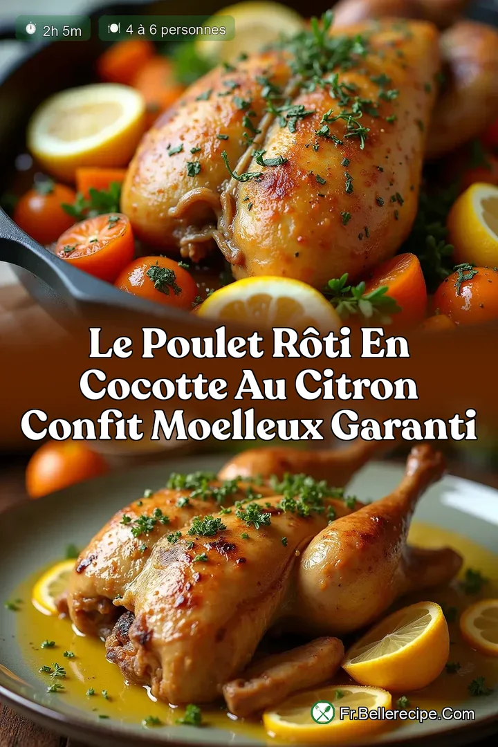 Le Poulet R&ocirc;ti en Cocotte au Citron Confit Moelleux Garanti