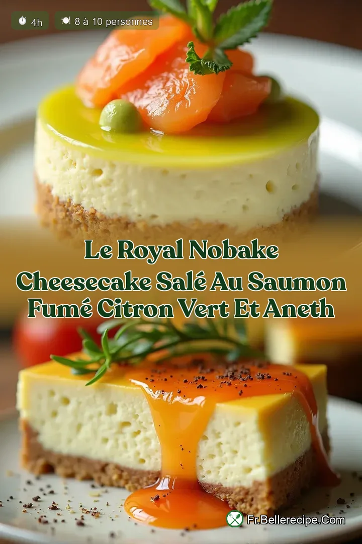 Le Royal NoBake Cheesecake Sal&eacute; au Saumon Fum&eacute; Citron Vert et Aneth