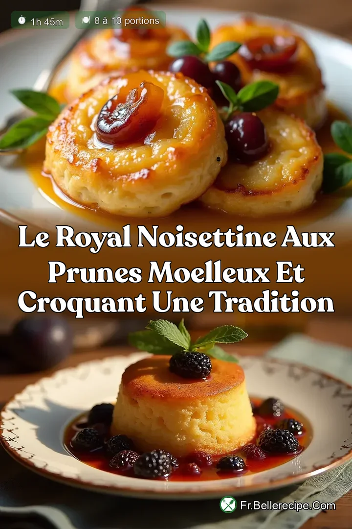 Le Royal Noisettine aux Prunes Moelleux et Croquant une Tradition