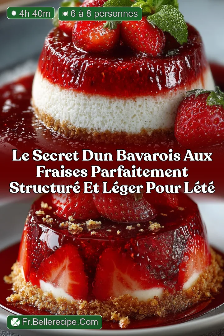 Le secret dun Bavarois aux Fraises parfaitement structur&eacute; et l&eacute;ger pour l&eacute;t&eacute;