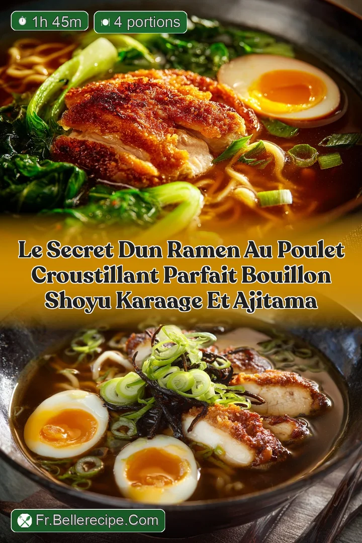 Le secret dun Ramen au Poulet Croustillant Parfait Bouillon Shoyu Karaage et Ajitama