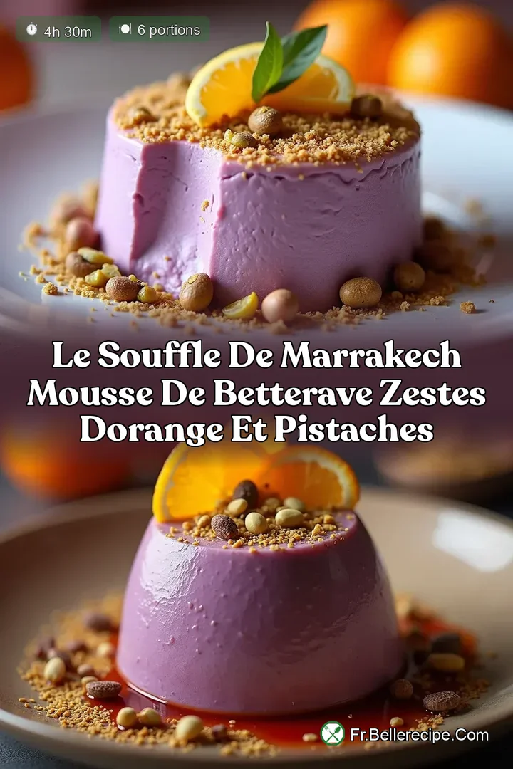 Le Souffle de Marrakech Mousse de Betterave Zestes dOrange et Pistaches