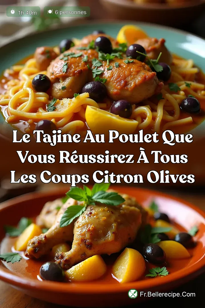 Le Tajine au Poulet que vous r&eacute;ussirez &agrave; tous les coups Citron Olives