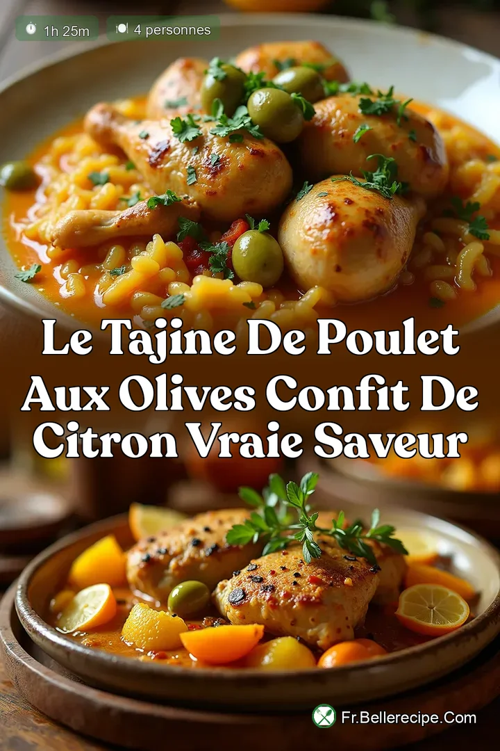 Le Tajine de Poulet aux Olives Confit de Citron Vraie Saveur