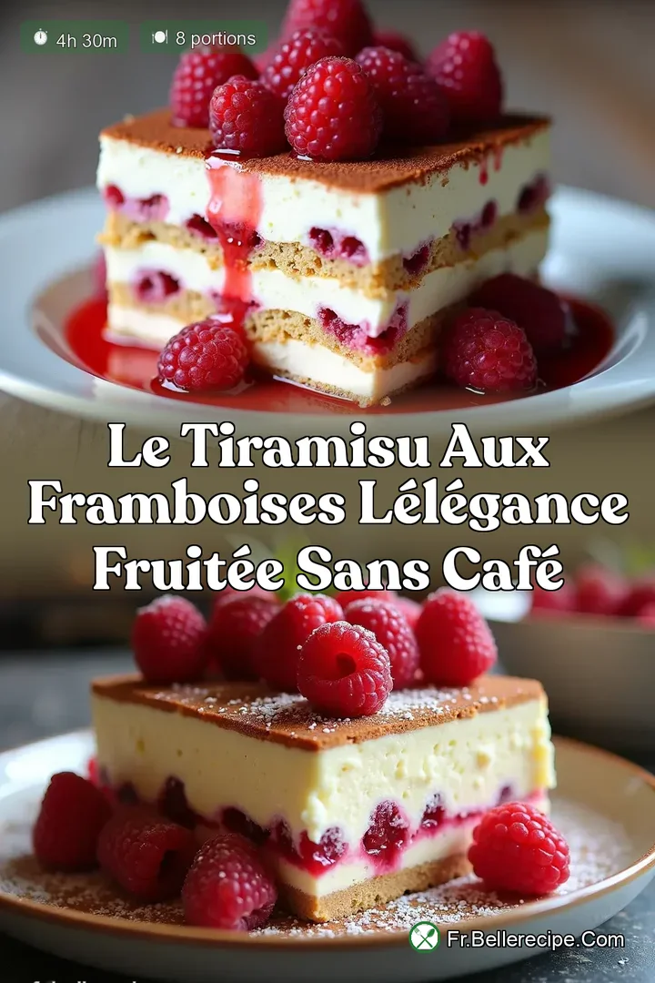 Le Tiramisu aux Framboises L&Eacute;l&eacute;gance Fruit&eacute;e Sans Caf&eacute;